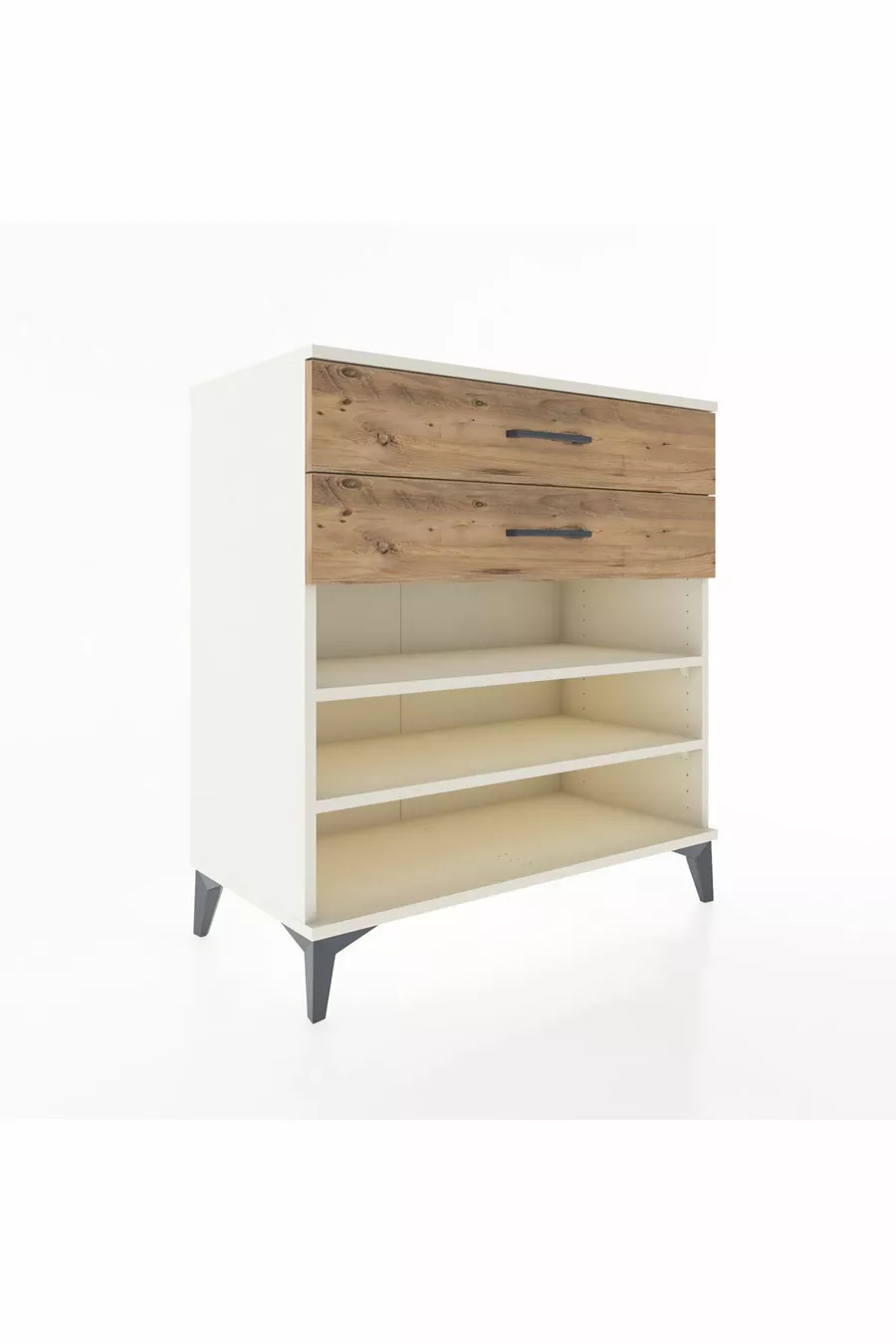 Hyperion Dressoir 2 Planken 2 Laden Lichtgrijs-Naaldhout