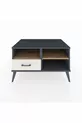 Commode Kronos 2 étagères 1 tiroir Anthracite-Cèdre/Mer de pierre