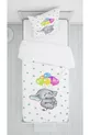 Ensemble pour chambre d'enfant avec éléphant volant en ballon (rideau de fond - couvre-lit et oreiller - tapis)