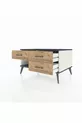 Commode Kronos 3 tiroirs Pierre de Lune-Anthracite/Pin