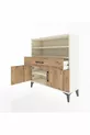 Commode Arges 3 étagères 1 tiroir 2 portes Pierre de lune-Épicéa