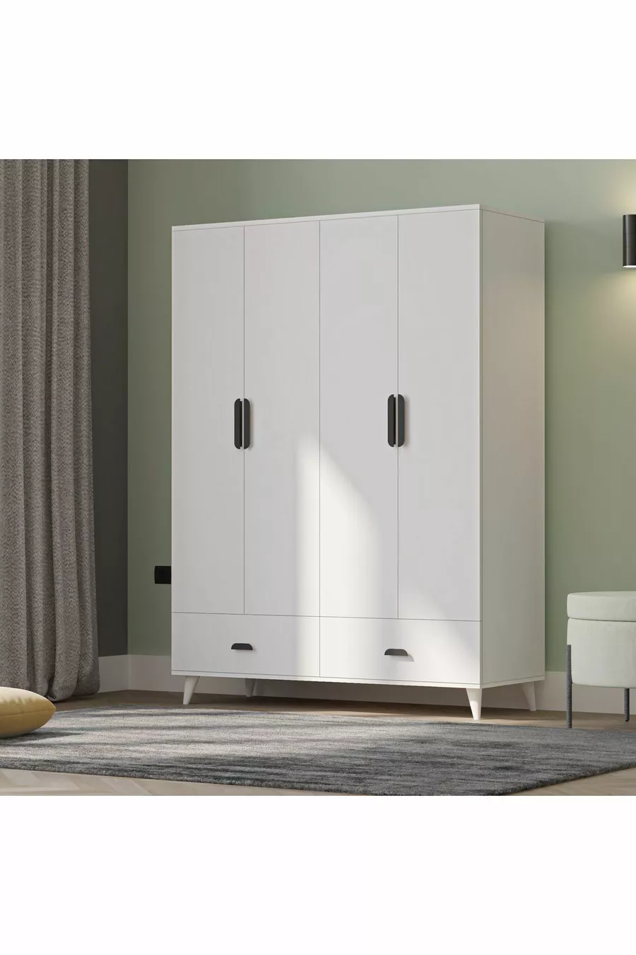 Ensemble de Chambre Jeune İnci (GARDEROBE, CHIFFONNIER, CHEVET)