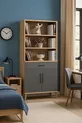 Set Comò con Ante Ege & Libreria | Corpo in MDF | Gambe in Legno | Moderno e Funzionale