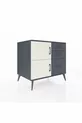 Kronos Dresser Single Shelf 3 Drawers 2 Doors Anthracite-Stone/Anthracite