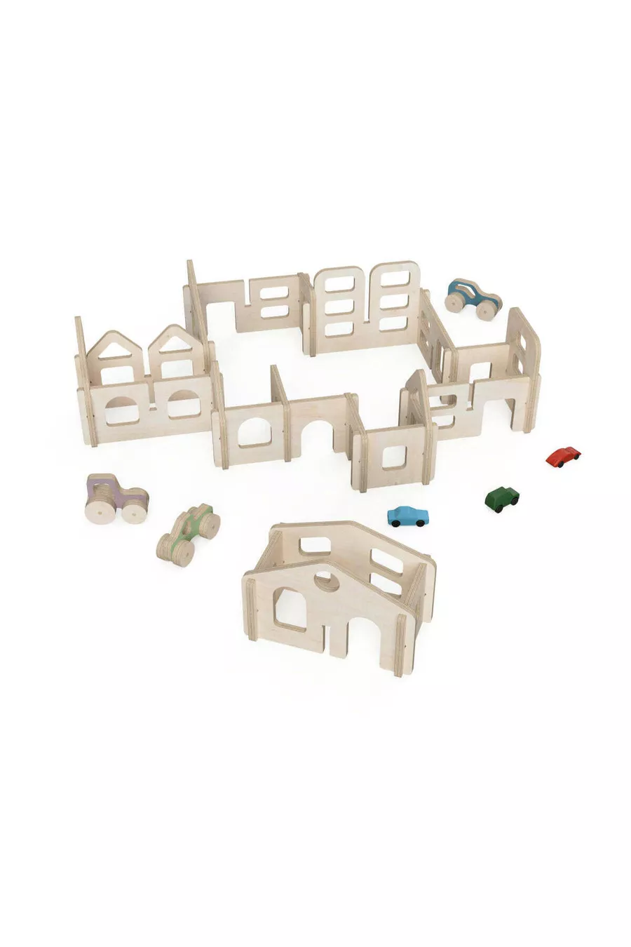 - Jouet éducatif Toy City en bois naturel et sain Montessori