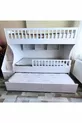 Letto a castello bianco intagliato per bambini