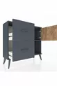 Arges Dressoir Enkel Rek 2 Laden Enkele Deur Antraciet-Ker/Spar-Antraciet