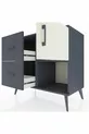 Hyperion Dressoir Met Eén Plank, 2 Lades En Eén Deur Antraciet-Steen/Antraciet