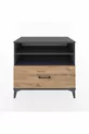 Commode Hyperion 2 étagères 1 tiroir Anthracite-Épicéa
