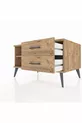 Commode Kronos à une étagère et 2 tiroirs en pin-pin