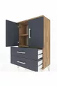 Arges Commode with 2 Shelves, 2 Drawers, and 2 Doors Pine-Anthracite