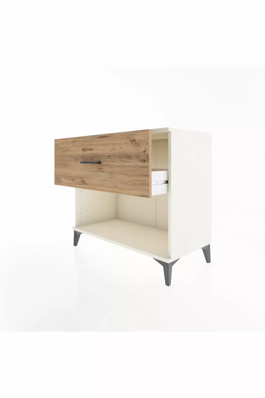 Commode Hyperion à tiroir unique Pierre de Lune-Pin