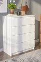 Commode Derinkuyu à 4 tiroirs pour chambre à coucher ou chambre de bébé en blanc