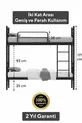 Koza Ranza Black Convertible Metal Bunk Bed Compatible with Mattress