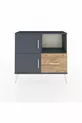 Commode Arges avec 2 étagères, 1 tiroir, 2 portes Anthracite-Anthracite/Sapin