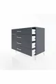 Commode Hyperion 4 tiroirs Anthracite-Anthracite