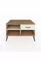 Commode Kronos à une étagère et un tiroir, en pin-pierre d'orme