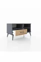 Hyperion Dresser 2-Shelf Single Drawer Anthracite-Anthracite/Pine