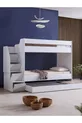 Bunk Bed, Martin Bunk Bed with Ladder - White 2 Comfort Mattresses