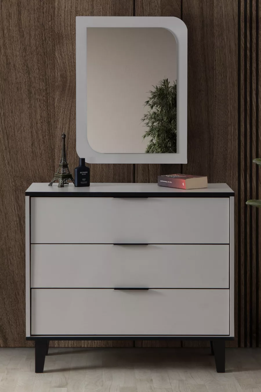 Commode, Commode Bali avec tiroirs et miroir