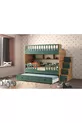 Rolluik Bunkbed met Zuigfunctie, Stalen Ondersteuning, Membrane Bekleding 100% MDF