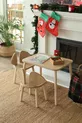 Brauner Montessori-Kinder Tisch und 2 Stühle
