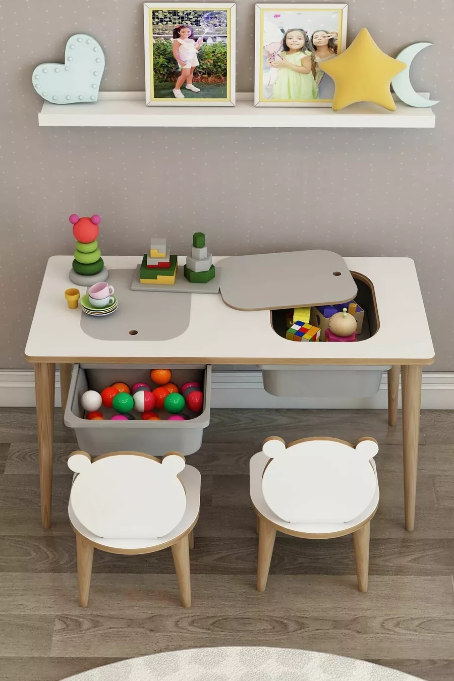 Bureau d'activité pour enfants avec dossier
