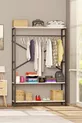Alkor  Armoire Vestiaire Ouverte en Panneau de Particules Métal avec Motif Bois Massif