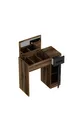 Make-up tafel met spiegel en kast, kleur walnoot, antraciet - Inci met 4 verschillende kleurkeuzes