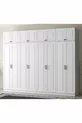 Armadio da abbigliamento bianco in MDF completo con 8 ante, scaffali e montaggio gratuito