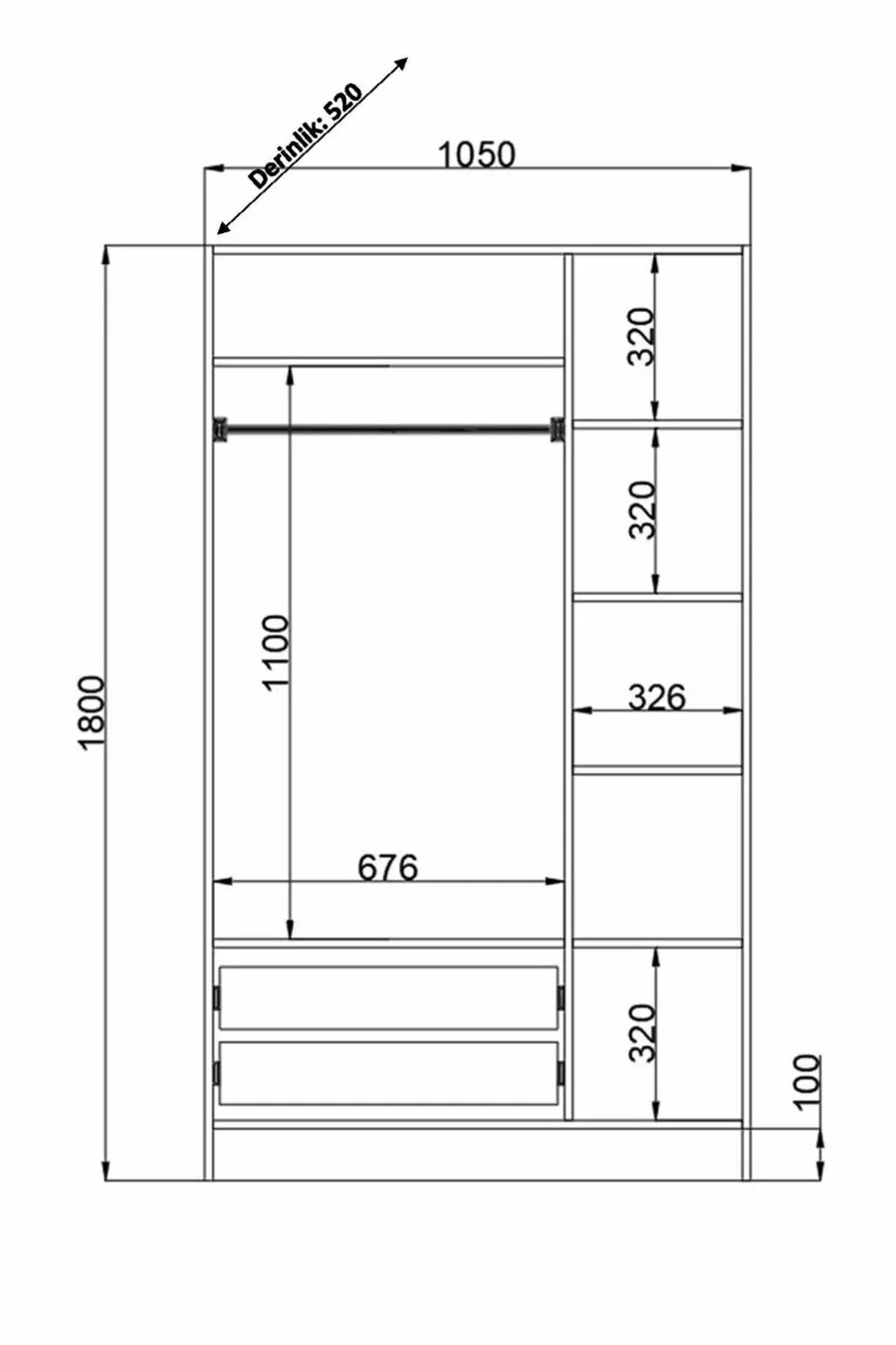 Armoire Diva Country 3 portes 2 tiroirs