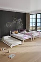Lit superposé Trend Yavrulu compatible avec lit 3 personnes, métal rose foncé