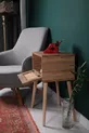 Nachtkastje met deksel voor naast het bed, nachtkastje met dennenhouten frame