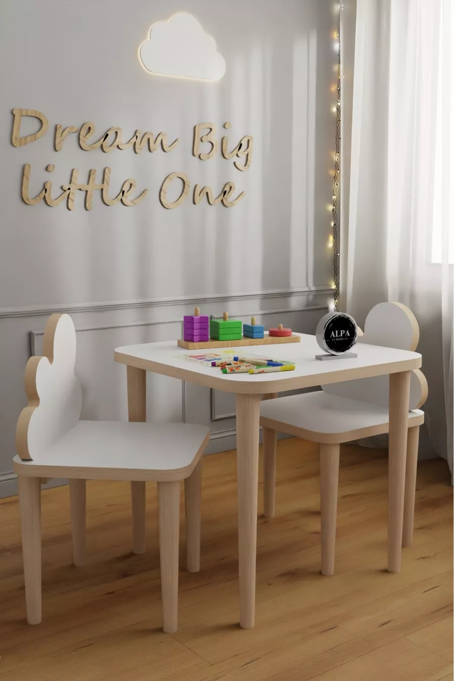 Ensemble table et chaises pour enfants de 2 à 5 ans - Table de jeu et d'activités avec surface effaçable