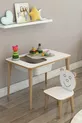 Scrivania per Bambini da Lavoro, Tavolo da Gioco e Attività, Tavolo Singolo Estivo con Sedia