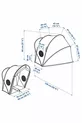Adjustable width bed canopy, blue-green, Height: cm Width: // cm
