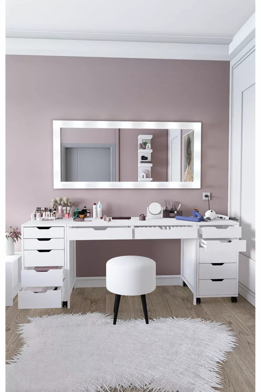 Ensemble de coiffeuse Duru (miroir non compris) - Cm