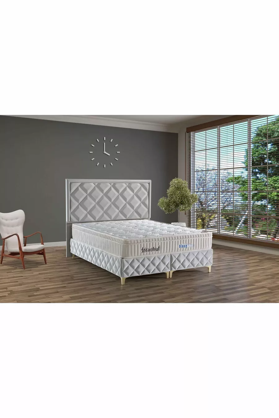 SLEEPNİCE ISTANBUL ORGANIC FABRIC EXTRA ORTHOPEDIC CUSTOM SIZE SPRING SINGLE DOUBLE BED