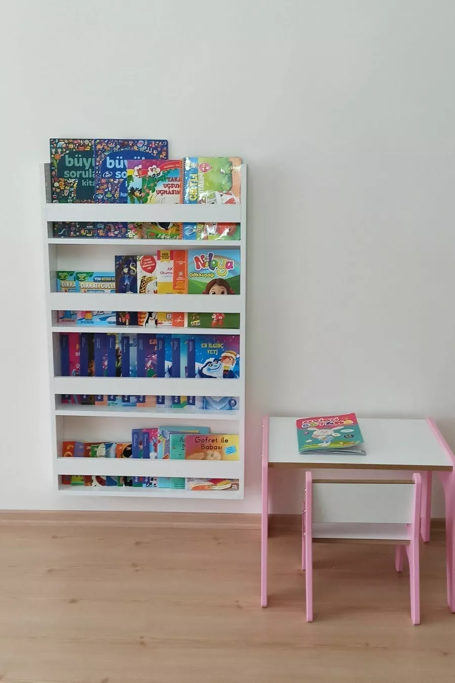 Bibliothèque Montessori & Bibliothèque pour chambre d'enfant & Bibliothèque éducative pour bébé à 4 étagères, blanche