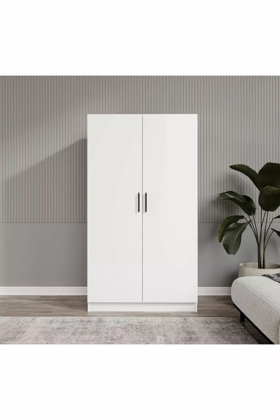 ARMOIRE BLANCHE À 2 PORTES ET 6 COMPARTIMENTS ŞİPAL
