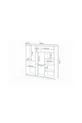Armadio con Specchio Scorrevole a 3 Ante Samira - Interamente in MDF Rovere