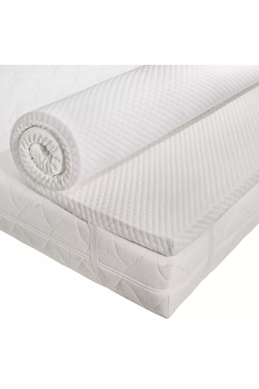 Surmatelas en latex naturel de 6 cm avec housse de coussin zippée offerte