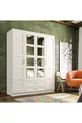 Armoire Cemre Country avec 4 portes vitrées et 2 portes
