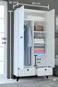 3Atlanta 2-Drawer 2-Door Wardrobe
