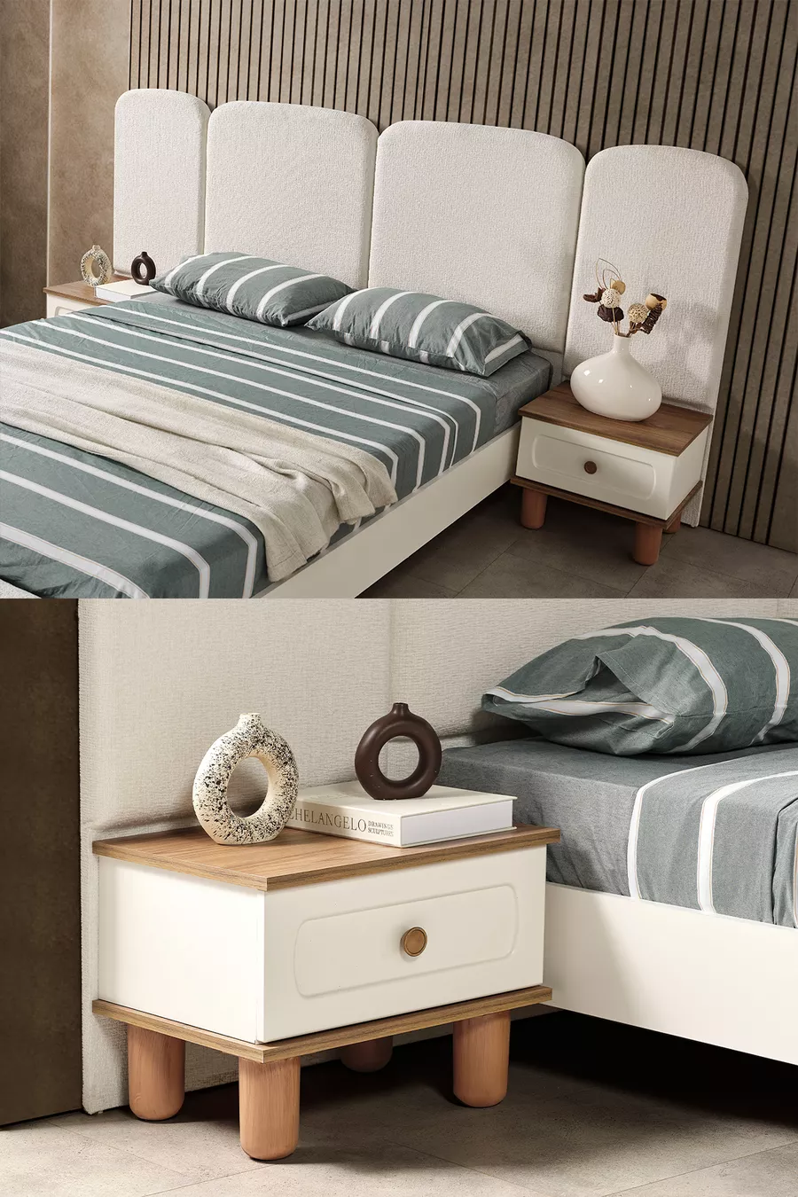 Ensemble de chambre à coucher moderne Sude Bohem Benchli avec 6 portes
