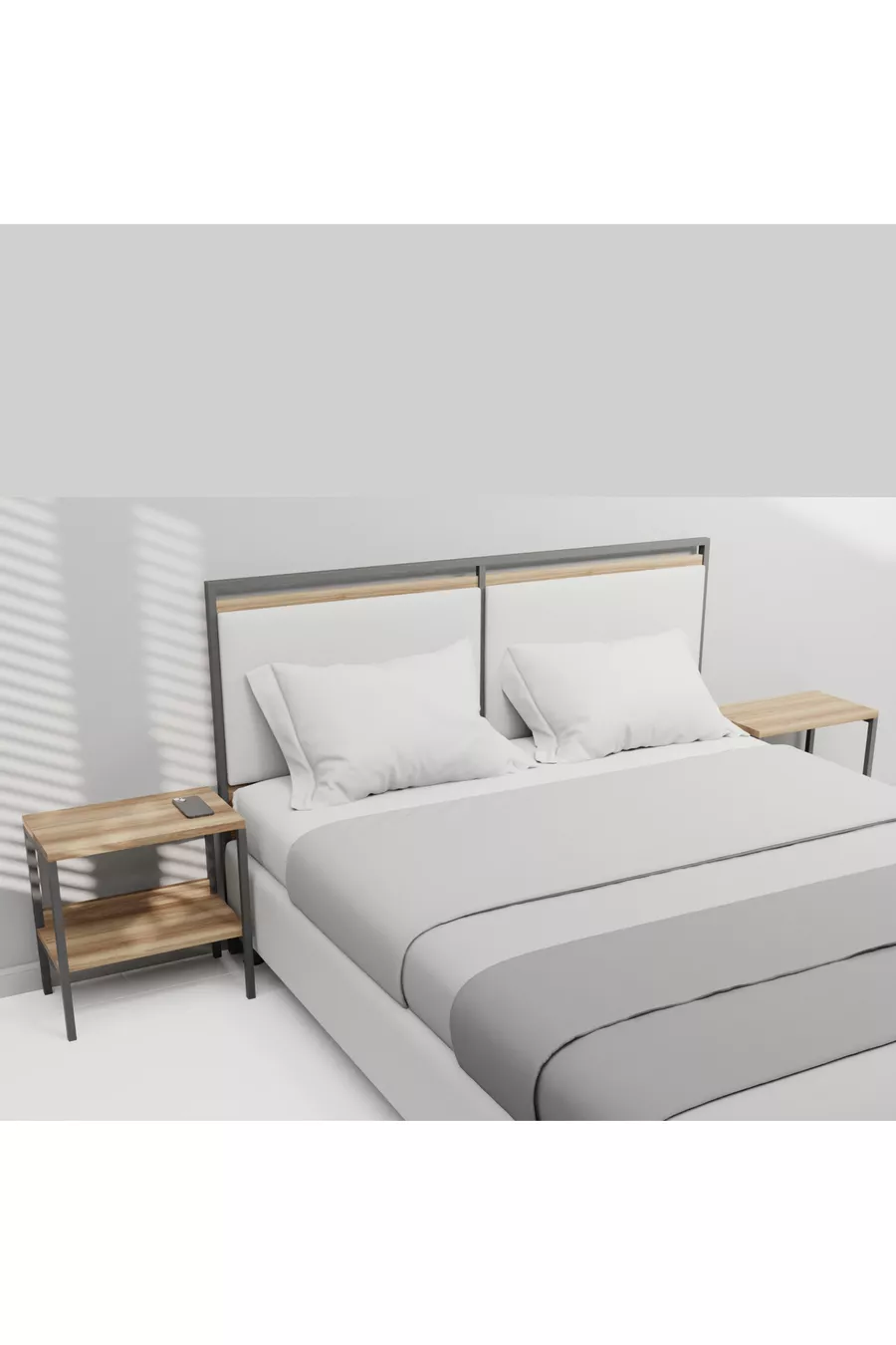 Ensemble de meubles d'hôtel Modulago Maxi Anthracite Noyer