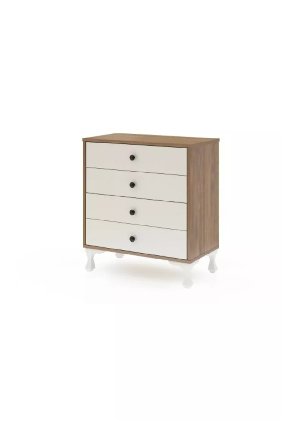 Torino Kommode Nussbaum Weiß