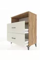 Commode Hyperion à un seul étagère et 2 tiroirs en pin-ardoise