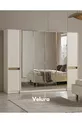Ensemble de chambre à coucher Bern 6 portes (armoire 4 miroirs)