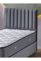 Ezgi Set Singolo (Rete+Testiera+Materasso) 3 Pezzi (Grigio)